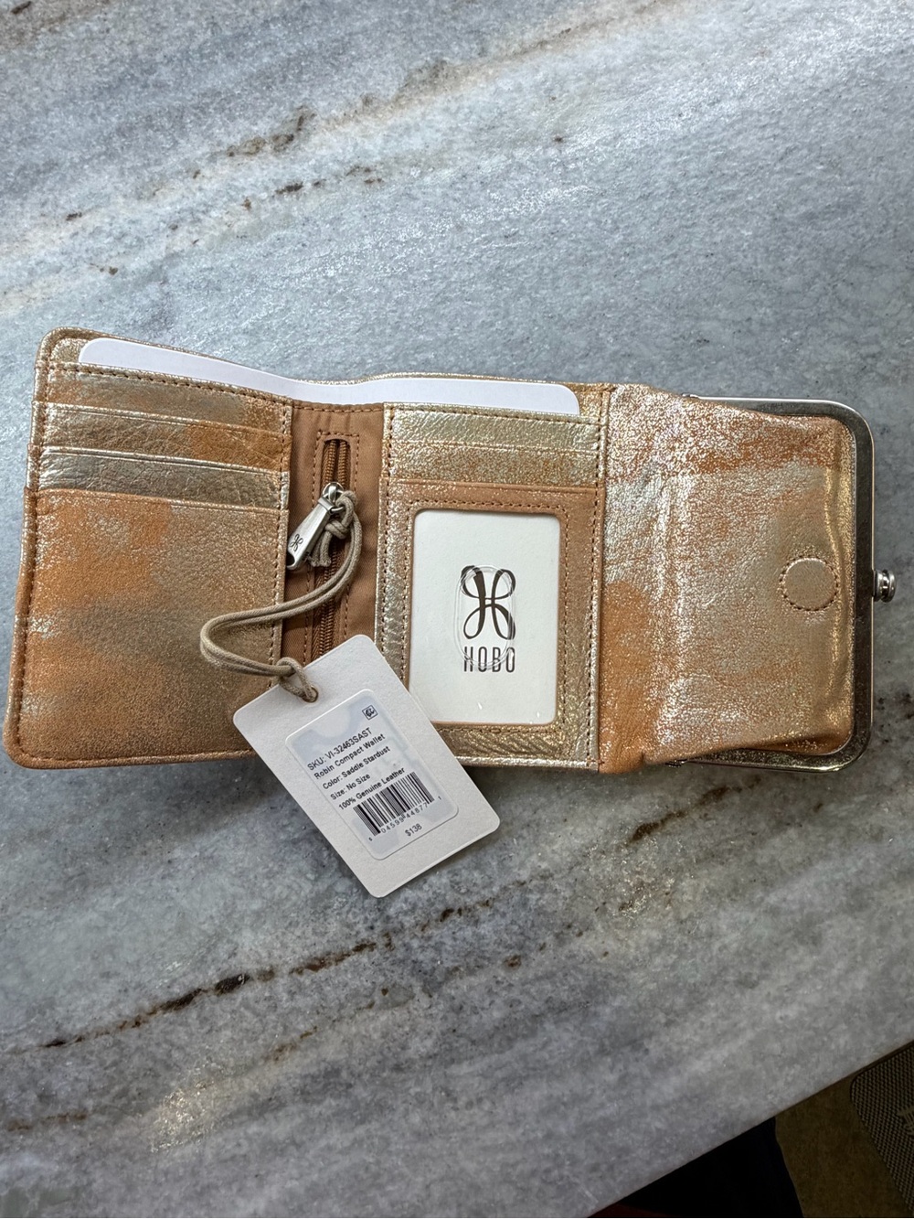 Compact HOBO Wallet - Saddle Stardust - Picture 5 of 6